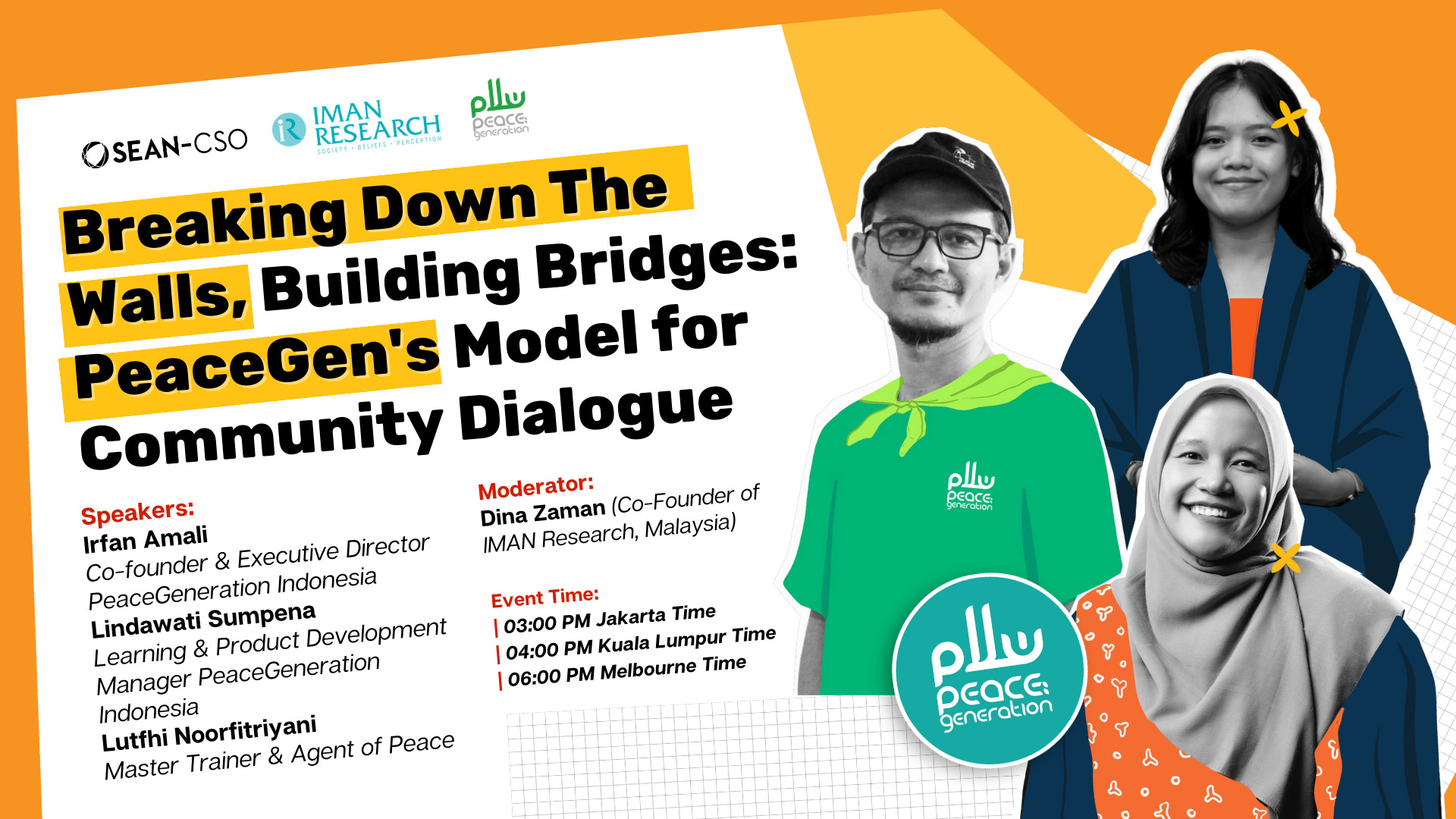 [SEAN-CSO Webinar Series 2024] #1: Breaking Down The Walls, Building Bridges: PeaceGen’s Model for Community Dialogue