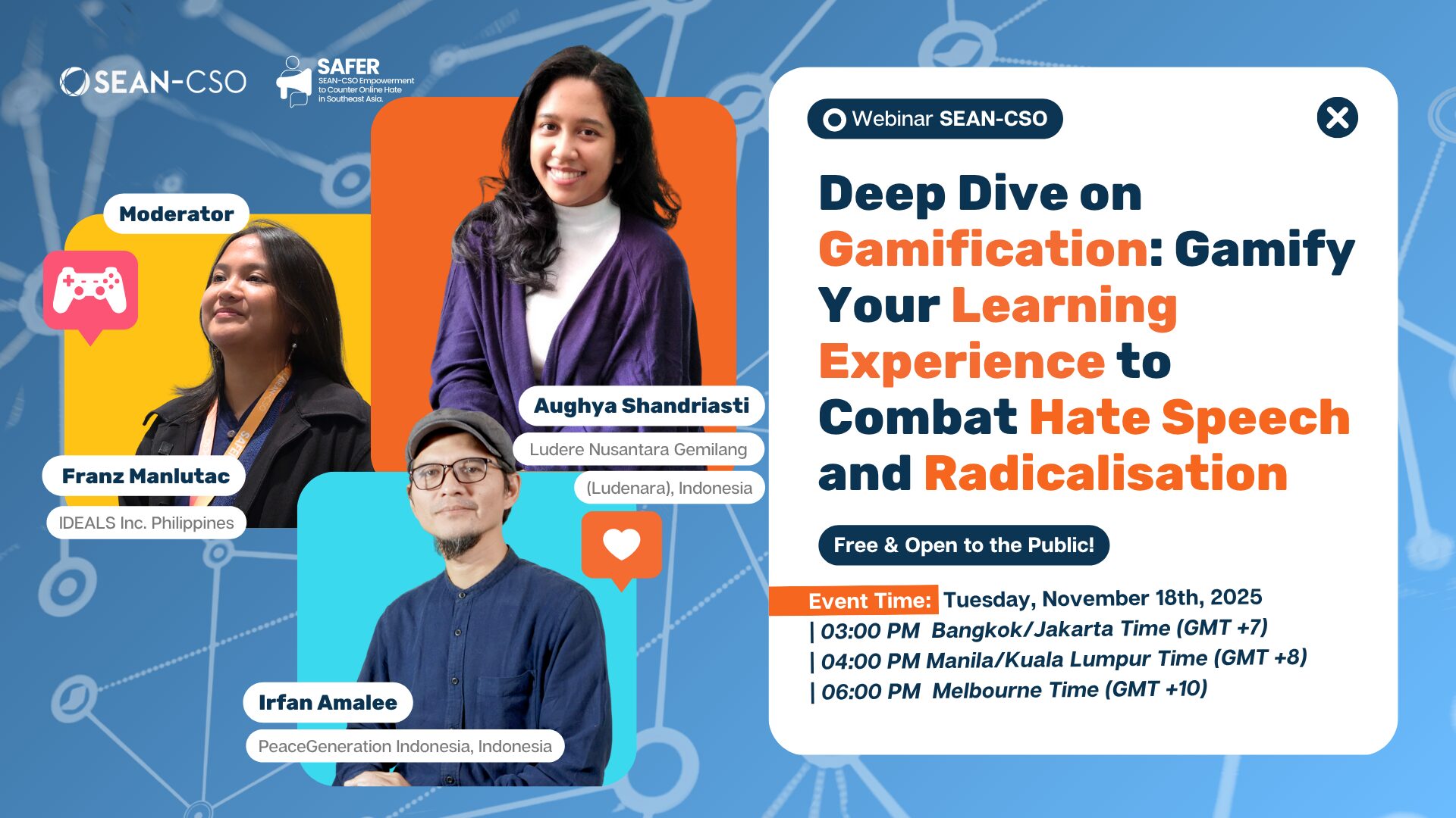 [SEAN-CSO Webinar] Deep Dive on Gamification: Gamify Your Learning Experience to Combat Hate Speech and Radicalisation (Module, Training, Workshop)