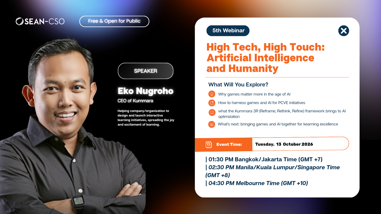 [SEAN-CSO 2026 WEBINAR] Bringing Games and AI Together for Learning Excellence